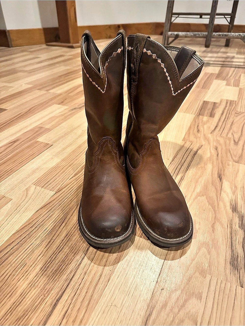 Ariat Unbridled Roper Boots Distressed Brown US 8.5 M